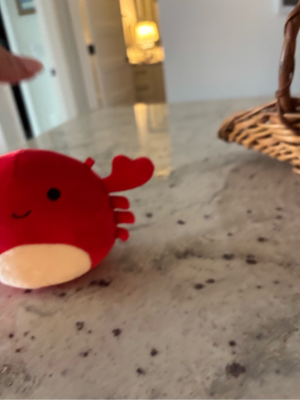 Red Plush Crab Toy with Cream Belly squishmallow
